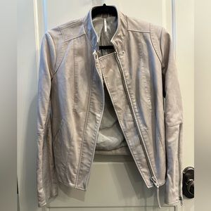 Free People leather clean minimal jacket